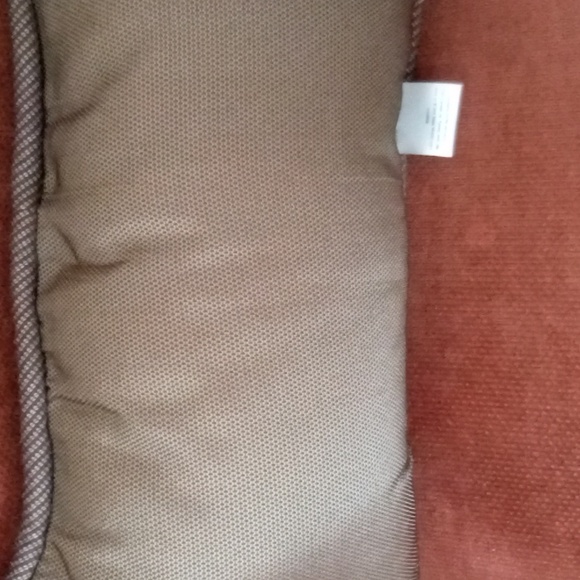 Sears Brown Button Back Cushion With Corded Trim (11" x 18.5") - Picture 3 of 3